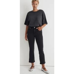 Madewell curvy kickout washed black jeans, size 30, size $138